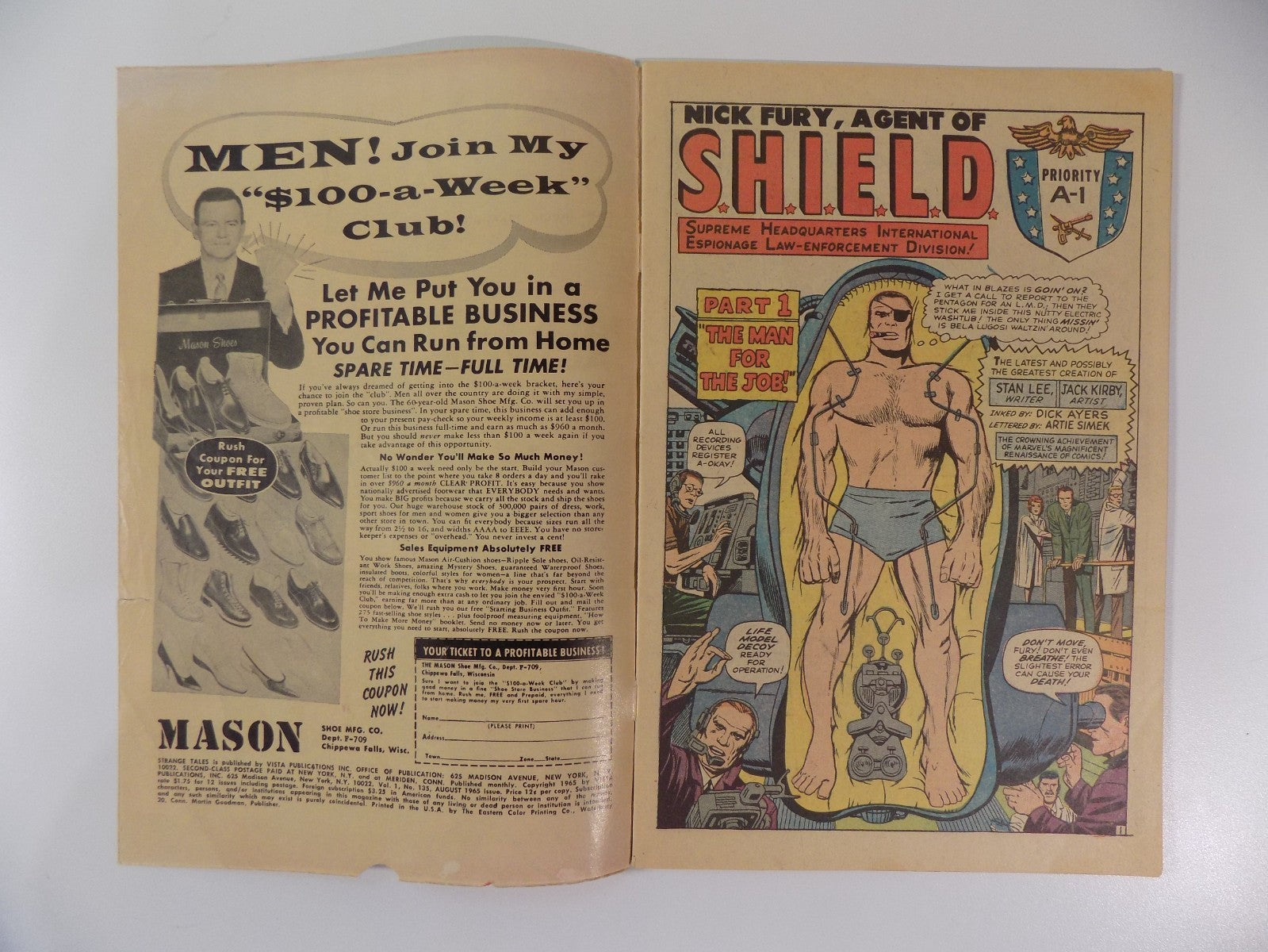Stranger Tales #135 Marvel Comic August 1965 Fine-
