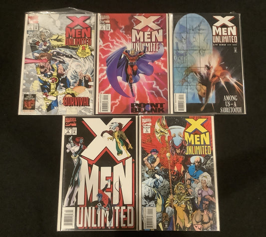X-Men Unlimited #1-5 Comic Lot, Marvel Comics, Joe Madureire, Newsstand #4