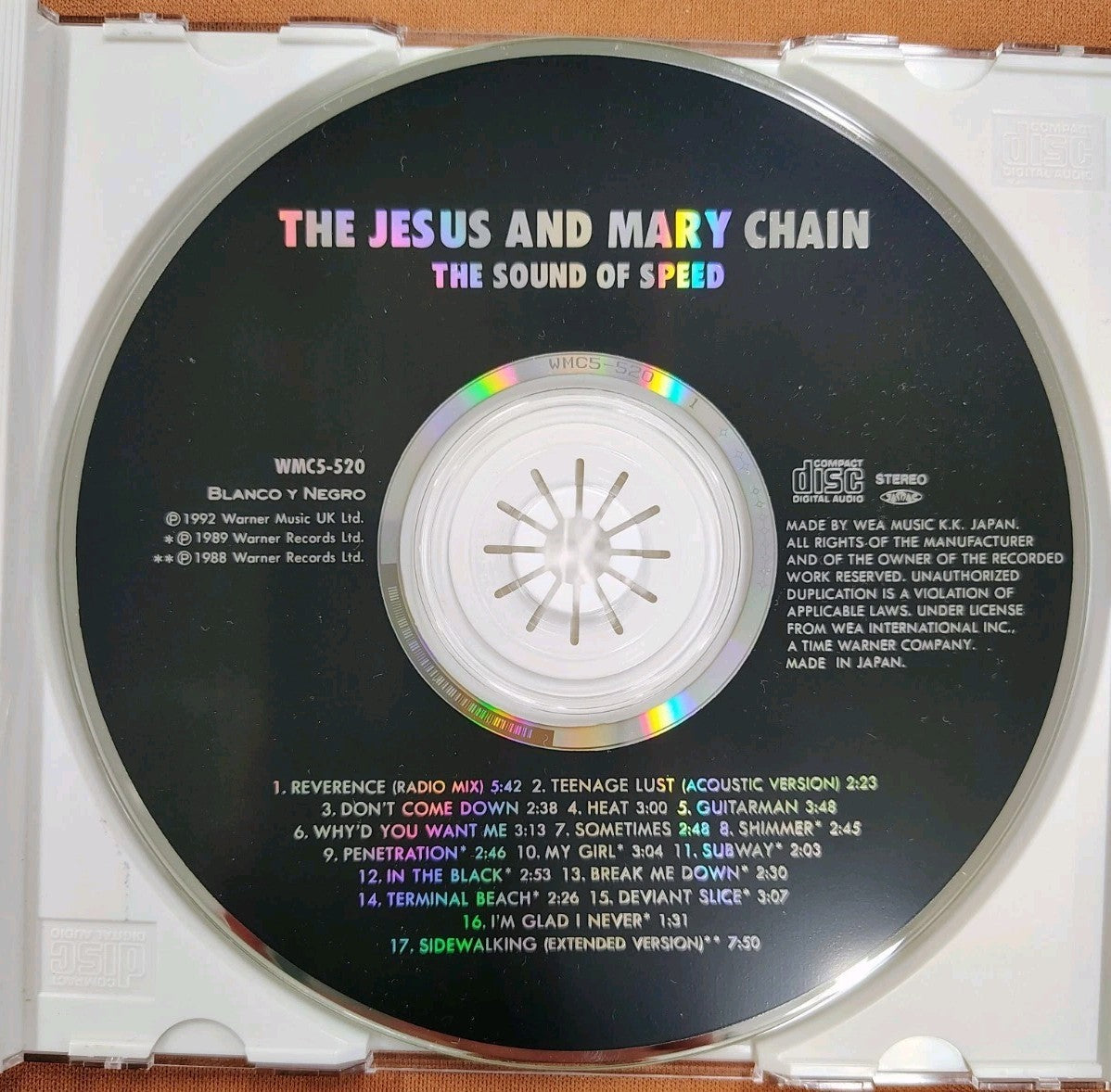 The Jesus and Mary Chain Sound of Speed Japan Import CD w/OBI Strip 1992 JD