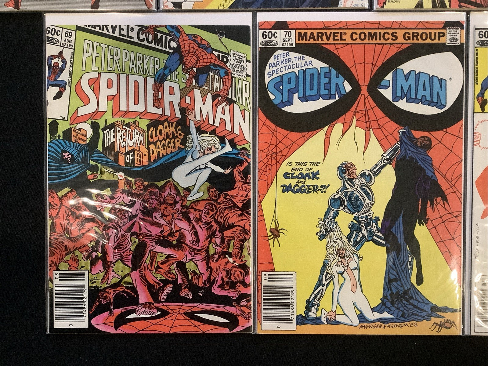 Spectacular Spider-Man #65-71 Comic Lot, Marvel Comics, 2nd Cloak & Dagger
