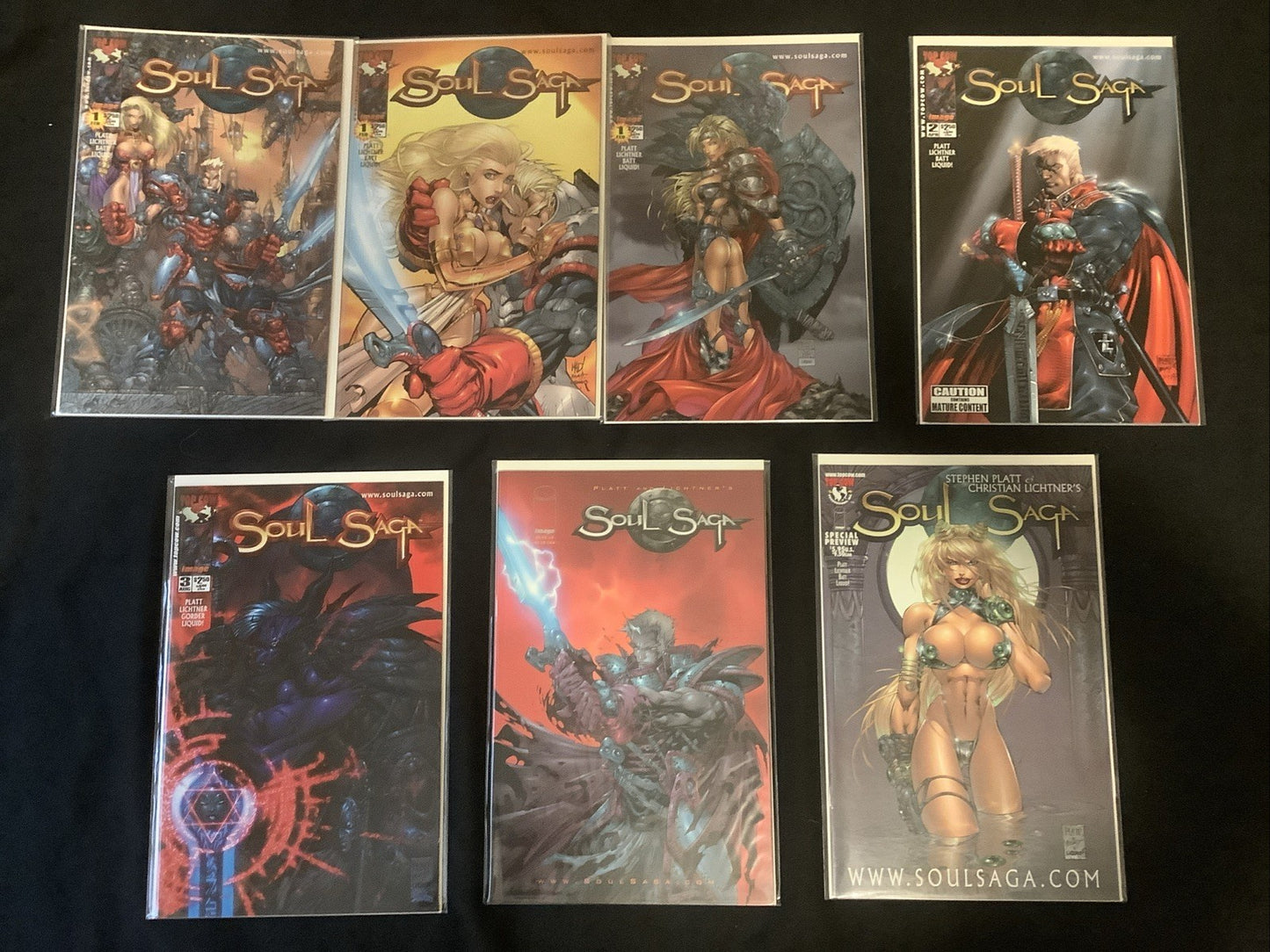 Soul Saga #1-3 + TPB + Preview Comic Lot, Variants, Soul Saga/E.V.E. Protomecha