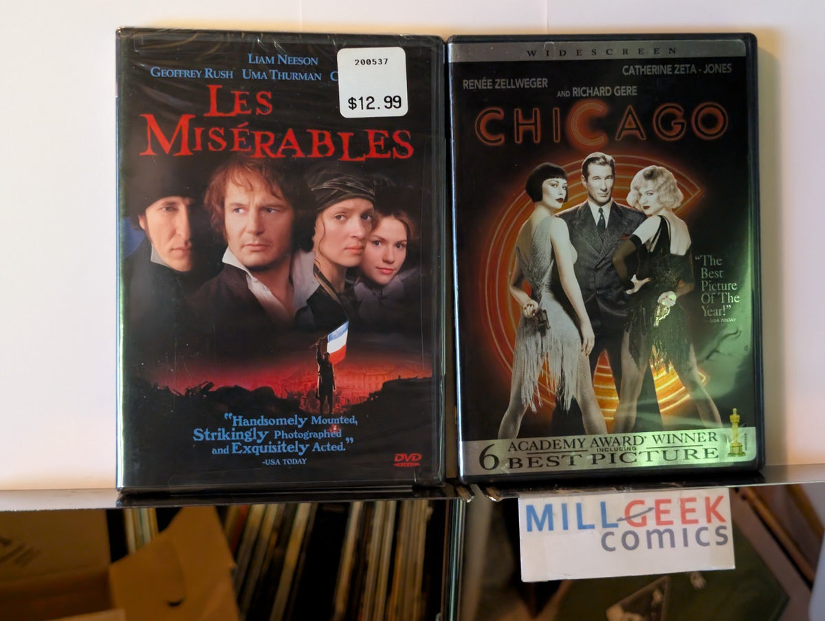 Les Miserables / Chicago, 2 Musical Movie Lot (DVD) -JD