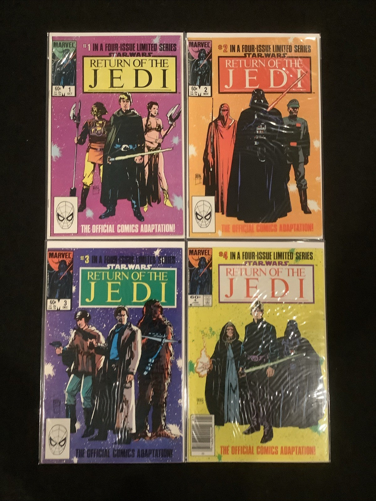 Star Wars: Return of the Jedi #1-4 Complete Comic Set, Marvel, 1st Palpatine