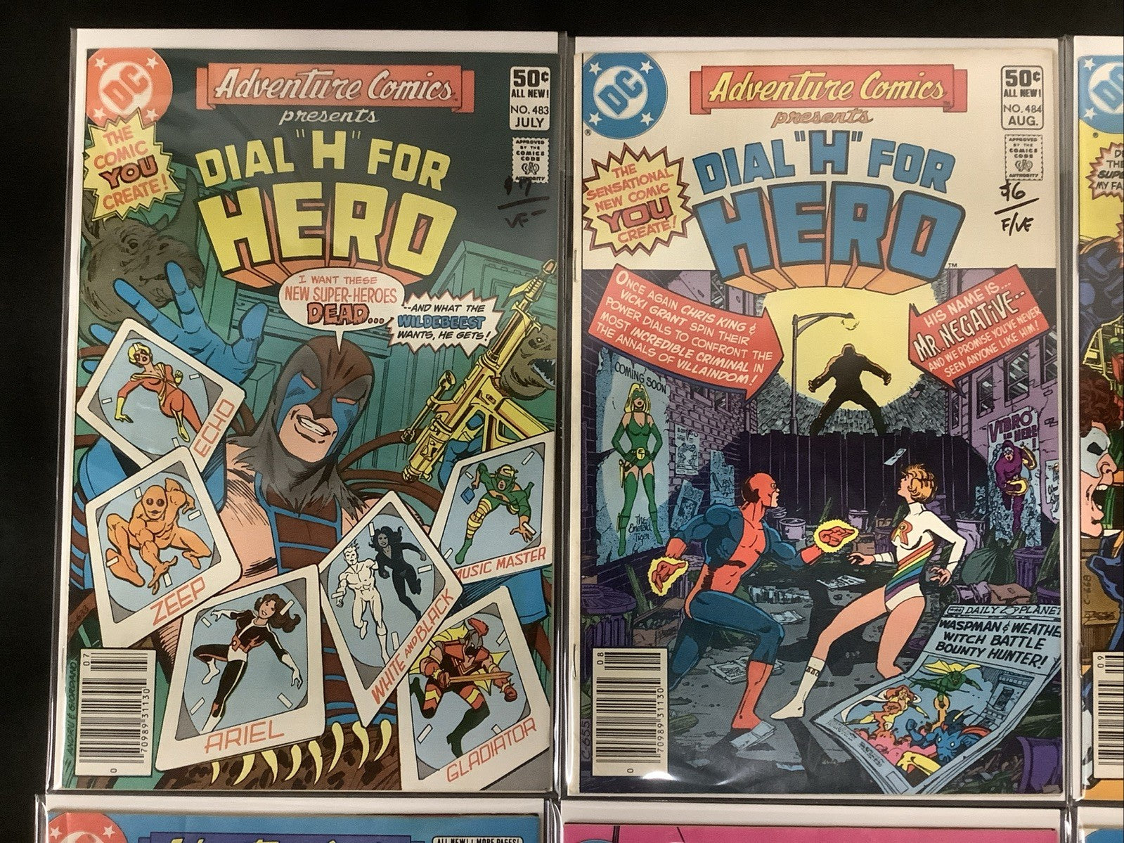 Adventure Comics #483-490 Comic Lot, DC Comics, Dial H For Hero, F/VF Or Better