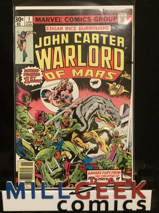 John Carter Warlord of Mars #1 (Marvel Comics June 1977) VF/NM (9.0) Wolfman