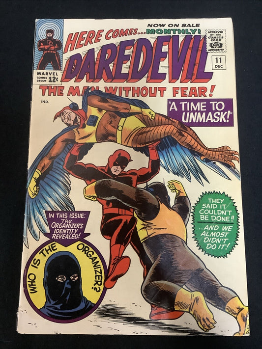 Daredevil #11 (1965) VG/F (5.0) 1” SpineSplit, 1.5” Tear Back, 2” Tear Last Page