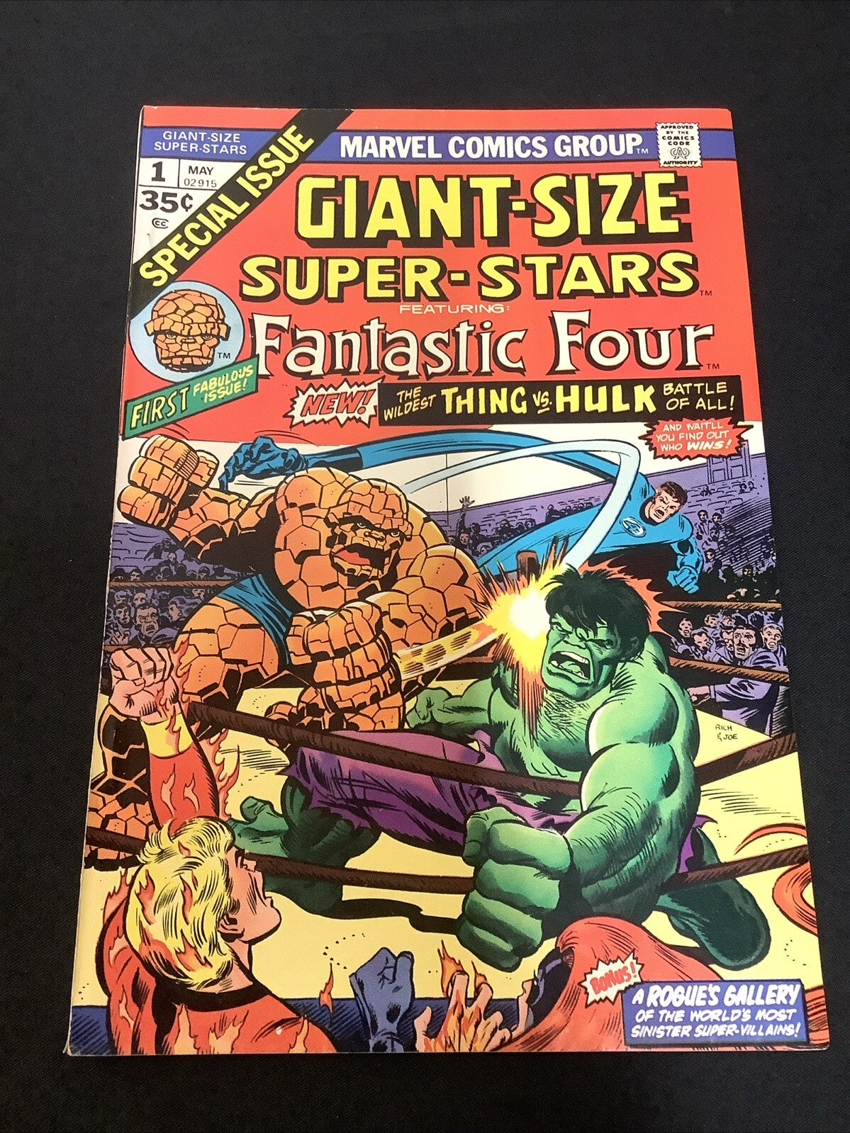 Giant-Size Super-Stars #1 (May 1974) VF- (7.5) Rusty Staples, 3/8” Spine Split