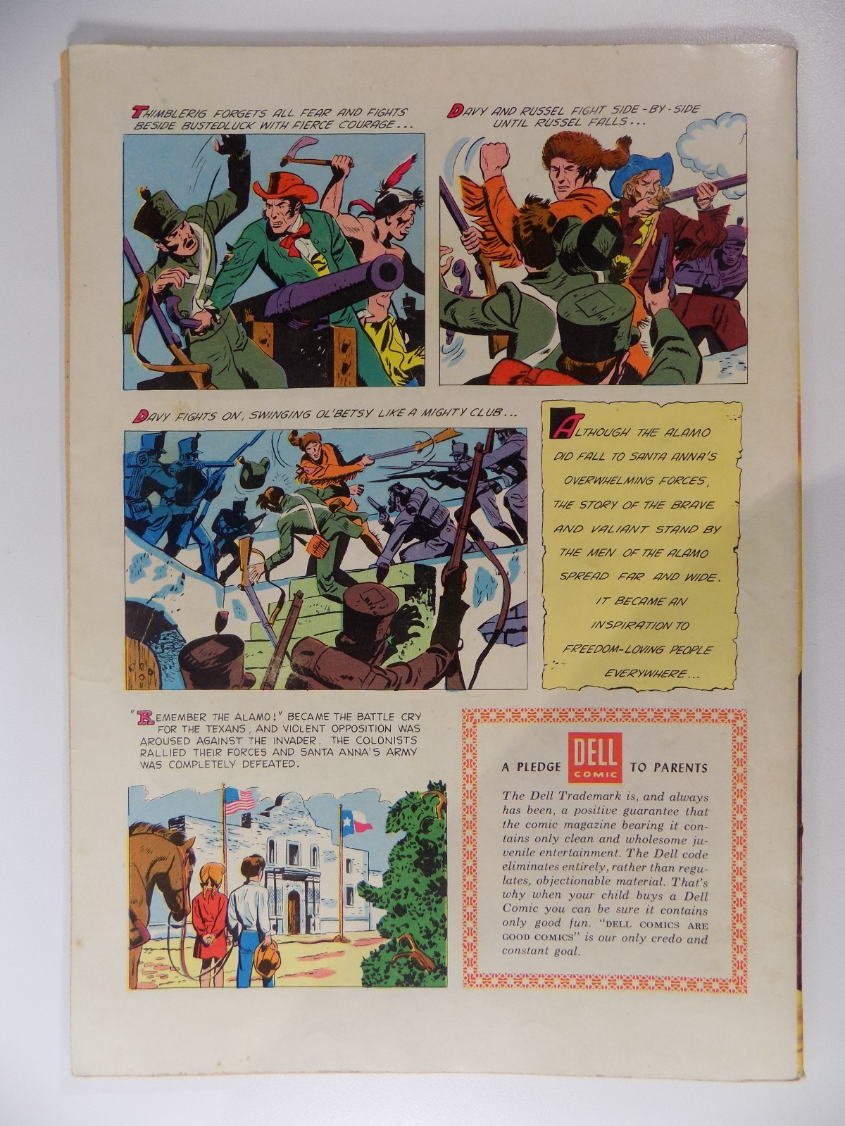 Davy Crockett Walt Disney's Four Color #639 Dell Comic 1955 Fine+