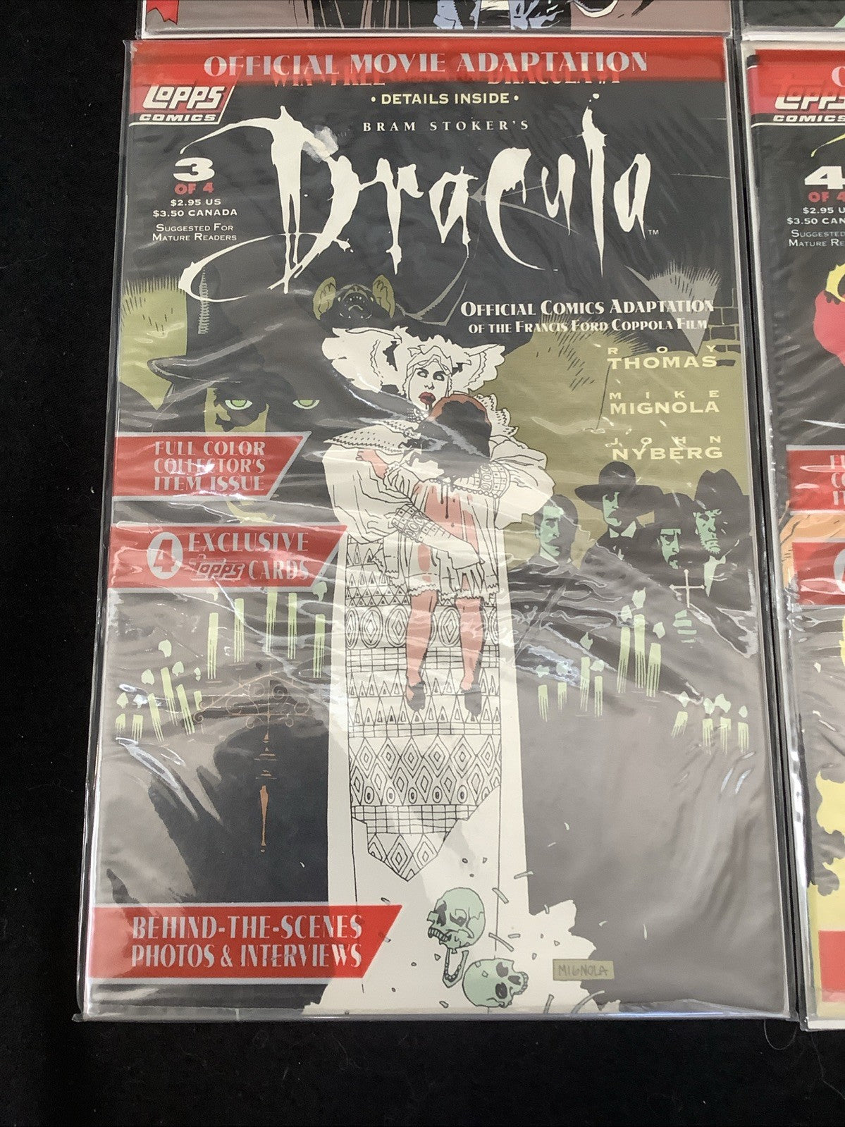 Bram Stoker's Dracula #1-4 Complete Comic Set, Topps Comics, W/ Trading Cards