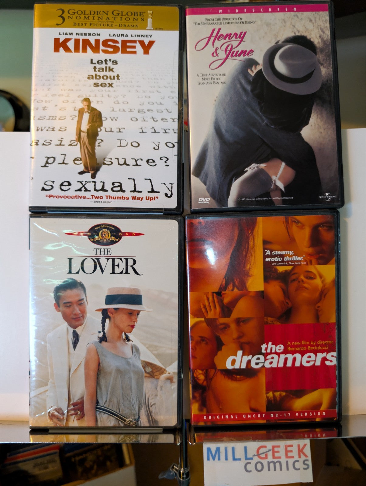 Kinsey / Henry & June / The Lover / The Dreamers, 4 Movie Lot (DVD) -JD