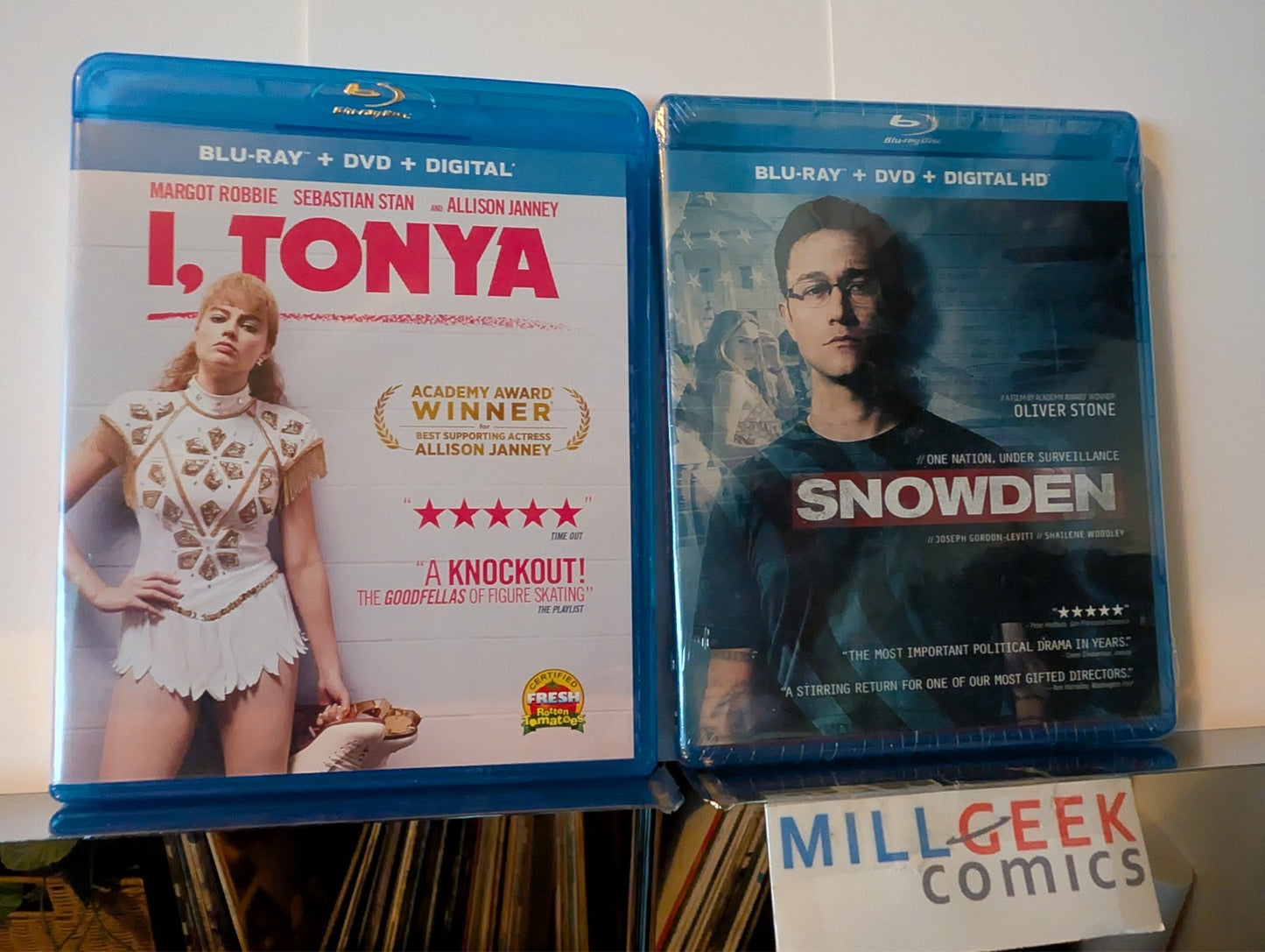 I, Tonya / Snowden, 2 Movie Set (Blu-Ray) Like New -JD