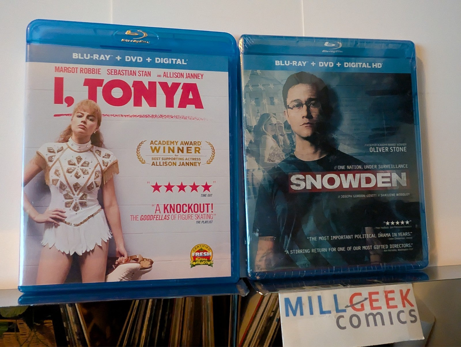 I, Tonya / Snowden, 2 Movie Set (Blu-Ray) Like New -JD