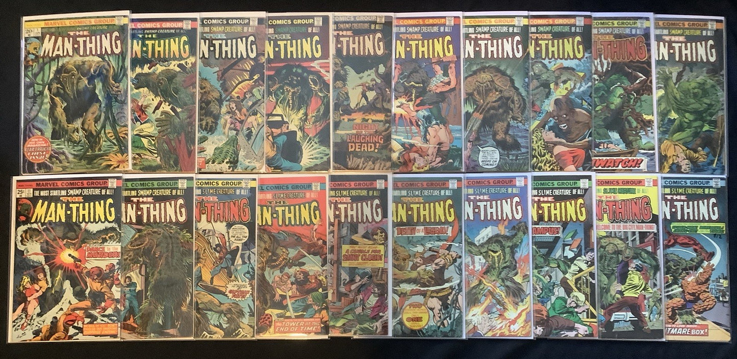 Man-Thing #1-20 + #22 (Missing #21) Comic Lot, Marvel, 1st Solo Title, See Pics
