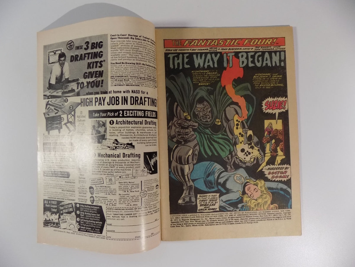 Fantastic Four #126 Marvel Comic September 1972 Very Fine+