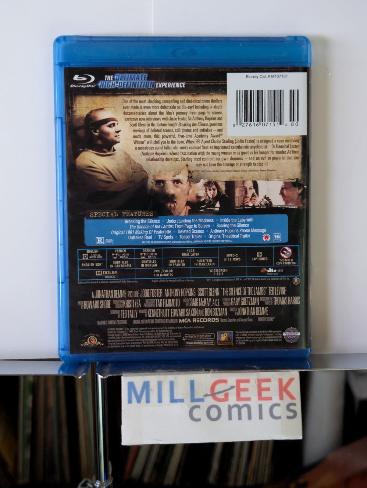 Silence of the Lambs, Jodie Foster & Anthony Hopkins (Blu-ray) -JD