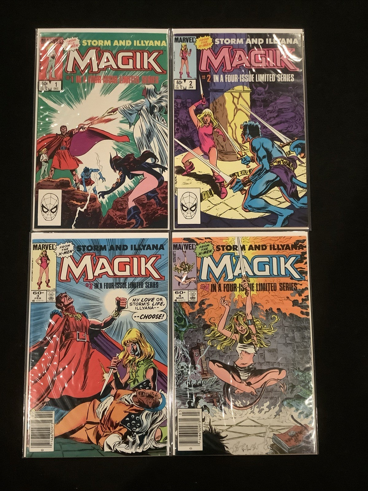 Magik #1-4 Complete Comic Series, Marvel, Chris Claremont, 1st App Darkchylde