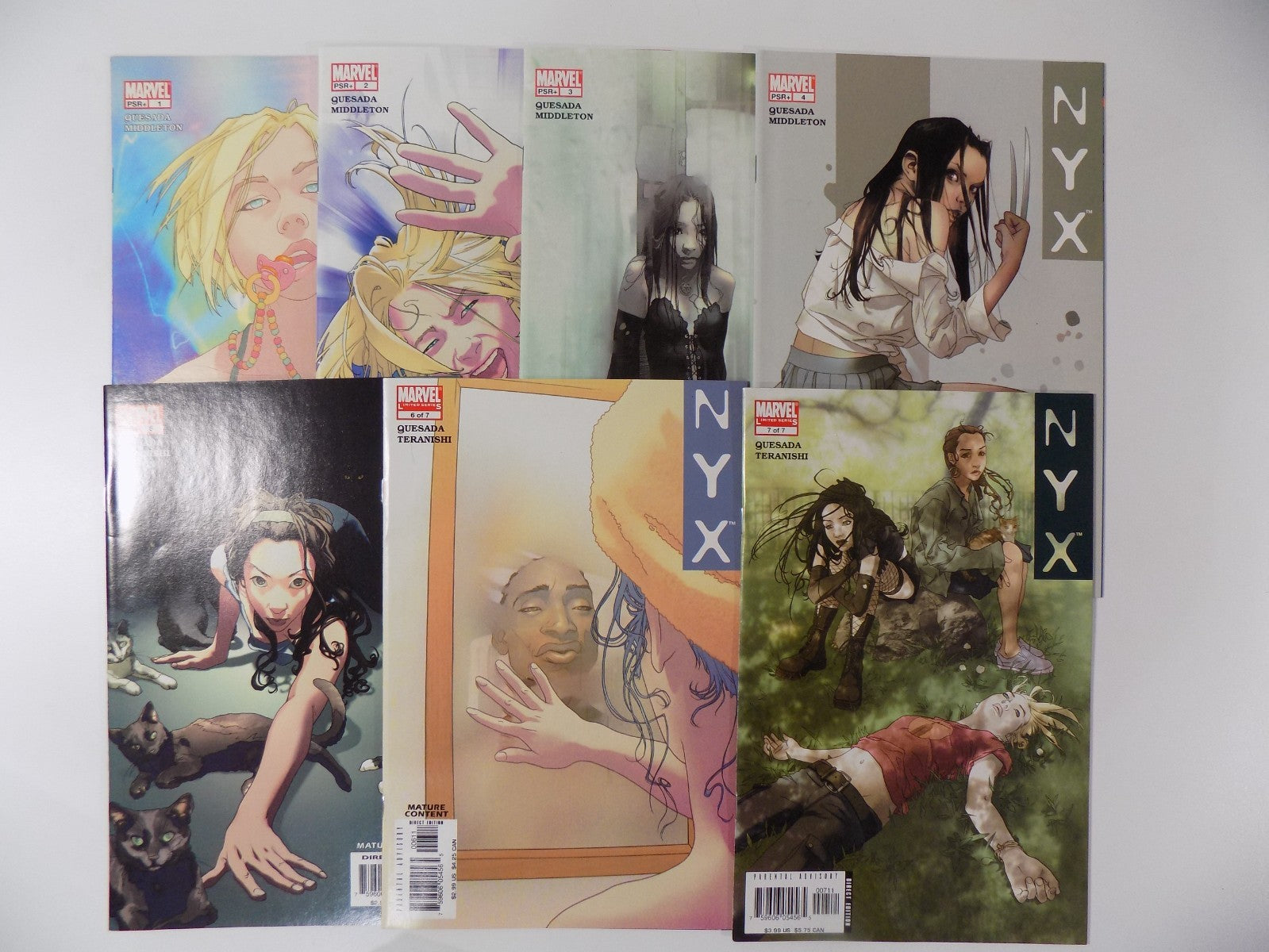 NYX #1-7 Marvel Comics Nov 2003- Oct 2005 VF/NM or Better