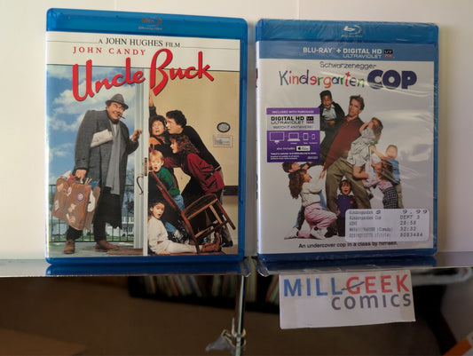Uncle Buck / Kindergarten Cop, 2 Comedy Movie Set (Blu-ray) -JD