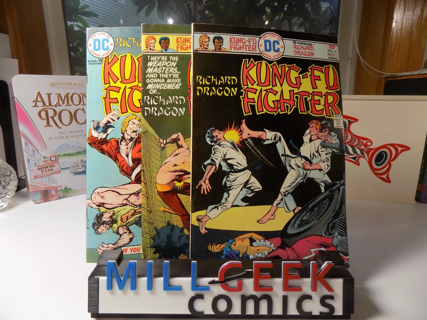Kung-Fu Fighter #2-4 Richard Dragon DC Comic July-November 1975 All Very Fine+