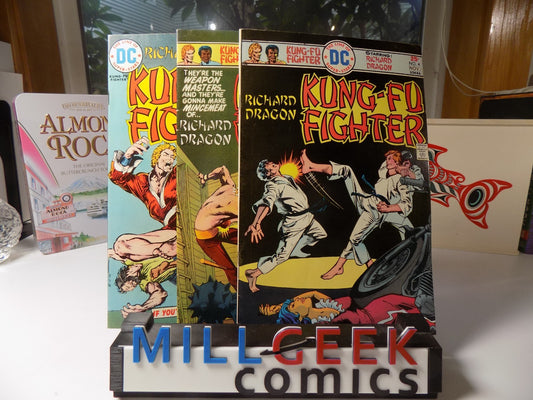 Kung-Fu Fighter #2-4 Richard Dragon DC Comic July-November 1975 All Very Fine+