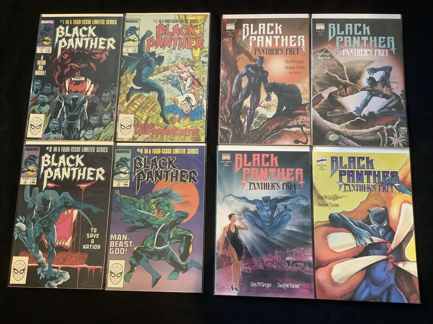 Black Panther Comic Bundle: Limited Series #1-4, Panther’s Prey #1-4, Complete!