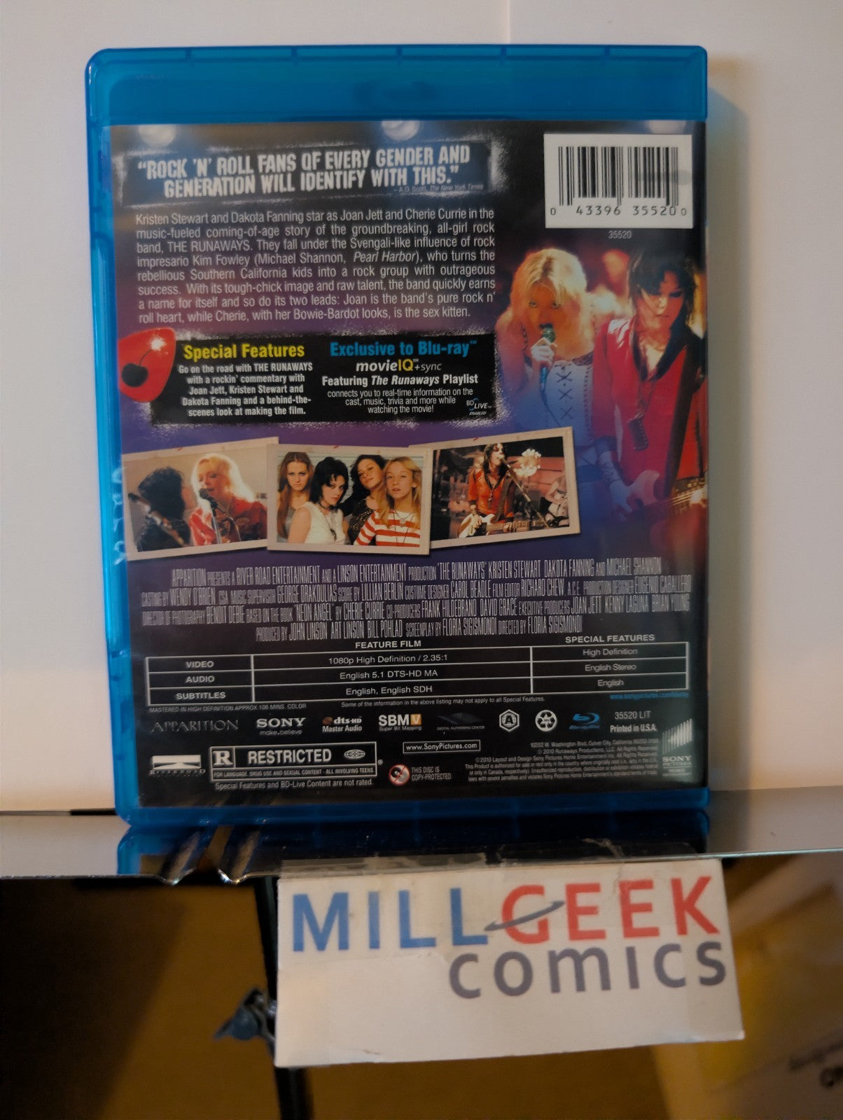 Jimi Hendrix Hear My Train A Comin' / The Doors / The Runaways (Blu-ray) -JD