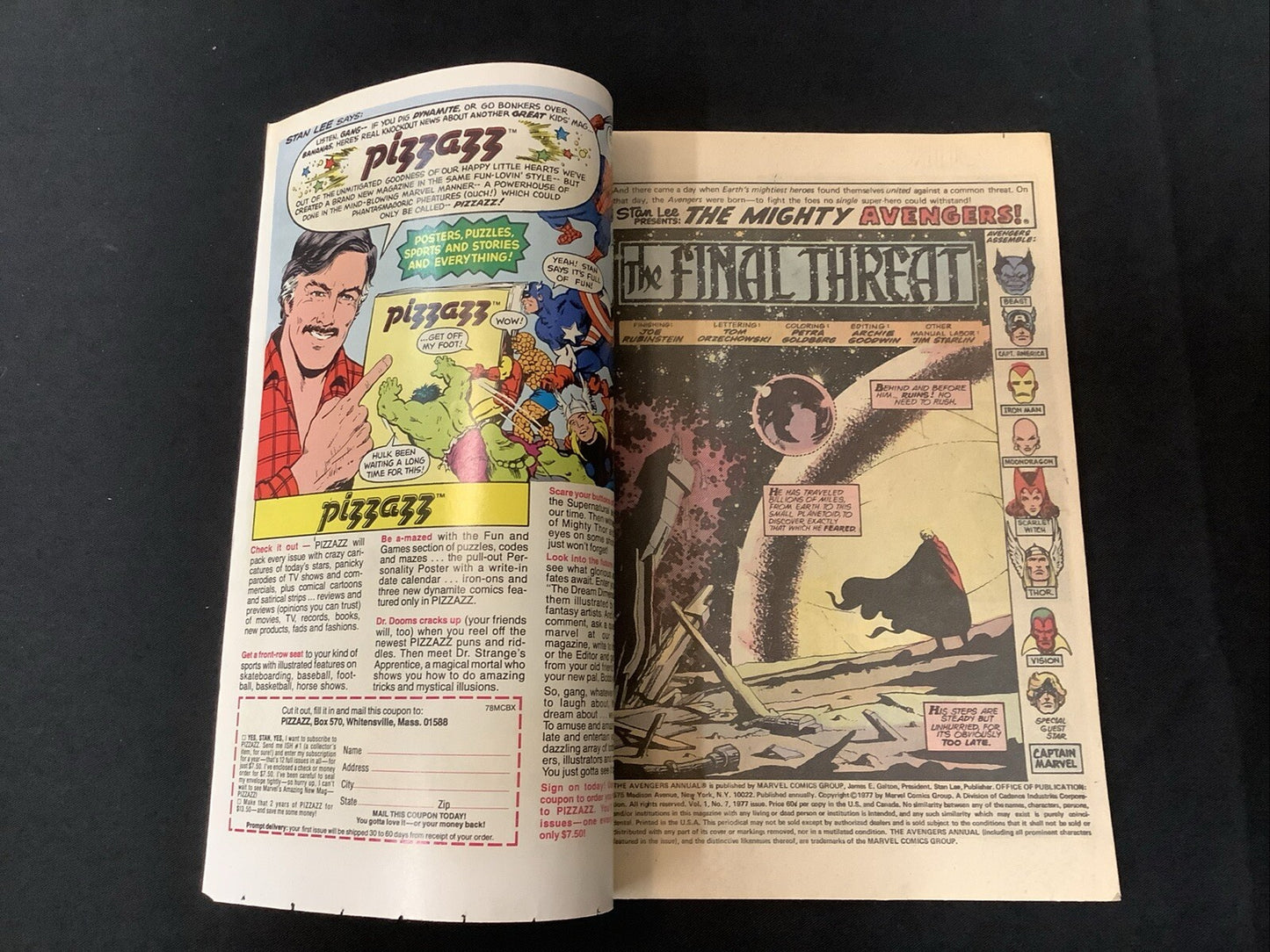 Avengers Annual #7 (1977) F/VF (7.0)  1st App Mind,Space, And Reality Stones