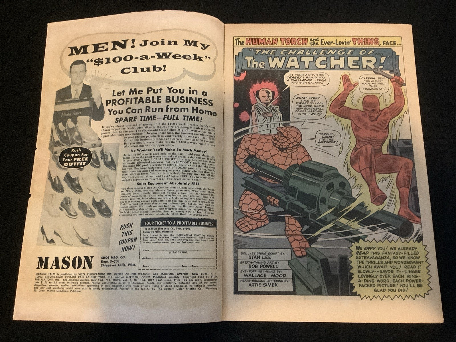 Strange Tales #134 (Marvel Comics July 1965) F- (5.5) Steve Ditko/Stan Lee