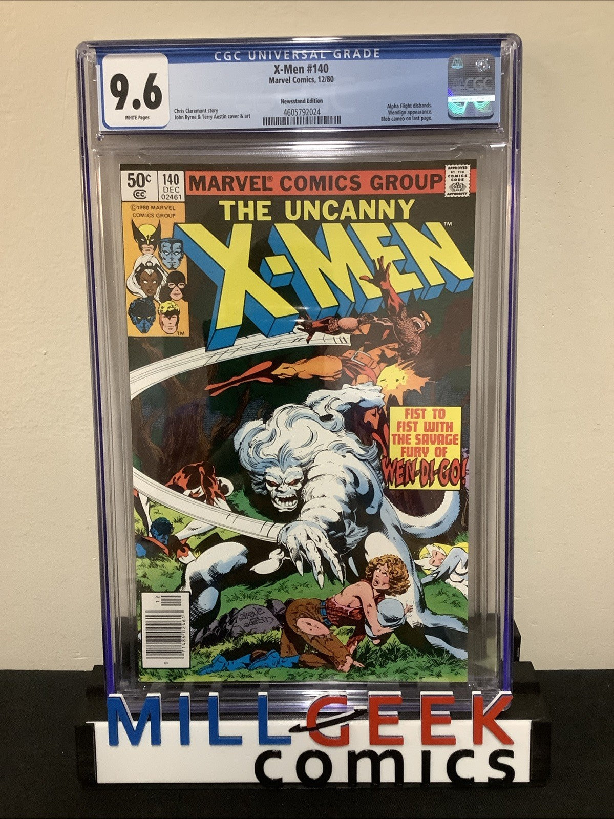 X-Men #140 (Marvel Comics December 1980) CGC Graded 9.6 (NM+) White Pages