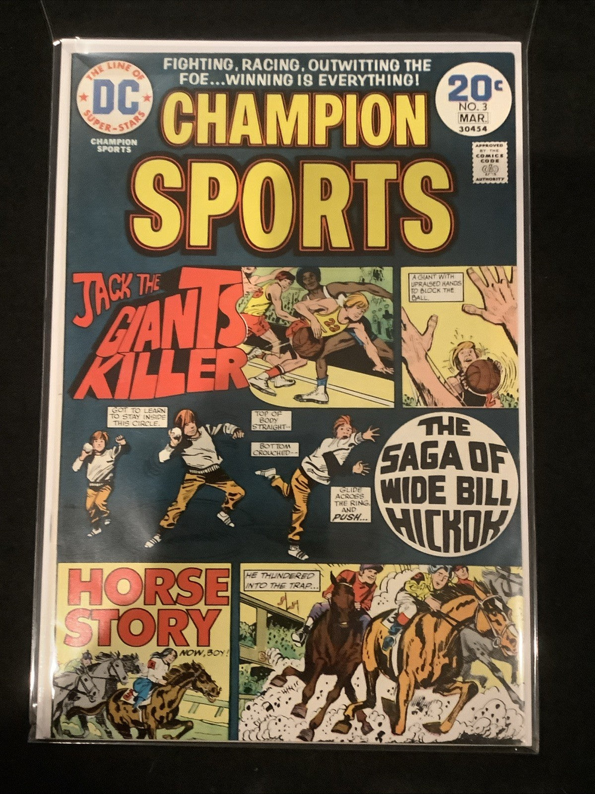 Champion Sports #1-3 Complete Comic Set, DC Comics, W/ Potato Bags, 1973