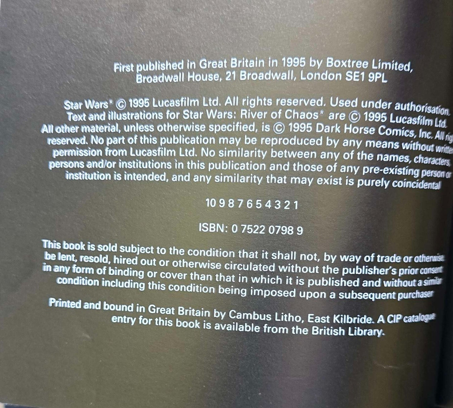 Star Wars: River Of Chaos By Louise Simonson - Boxtree UK print! (1st Ed 1995)