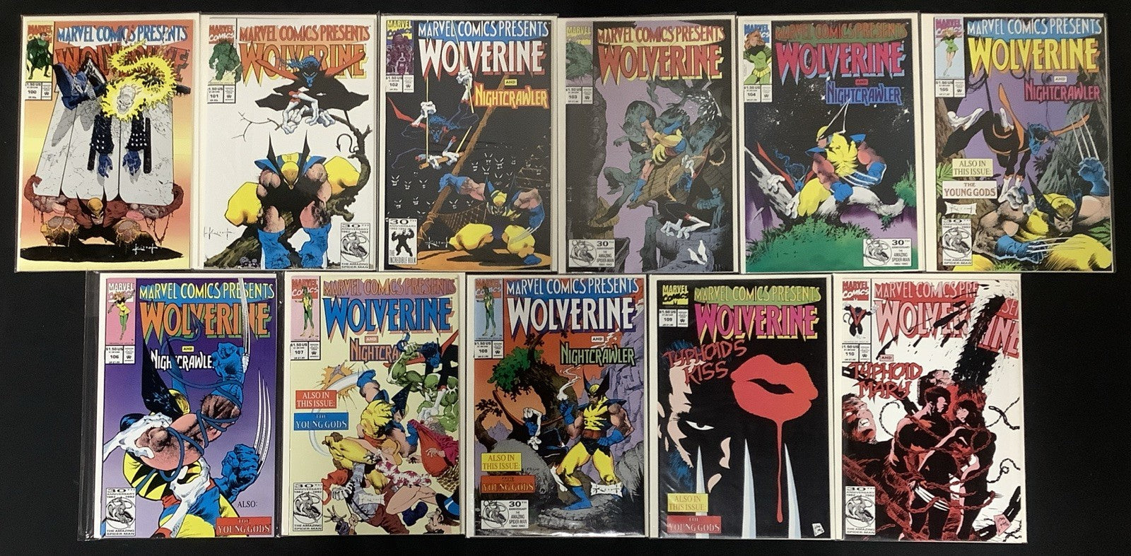 Marvel Comics Presents #90-110 Comic Lot, Origin Of Wolverines Blue/Yellow Suit