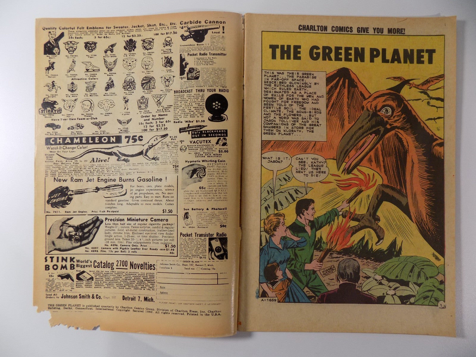 Green Planet Special Edition 1962 Scarce! Chalton Comic Fine-