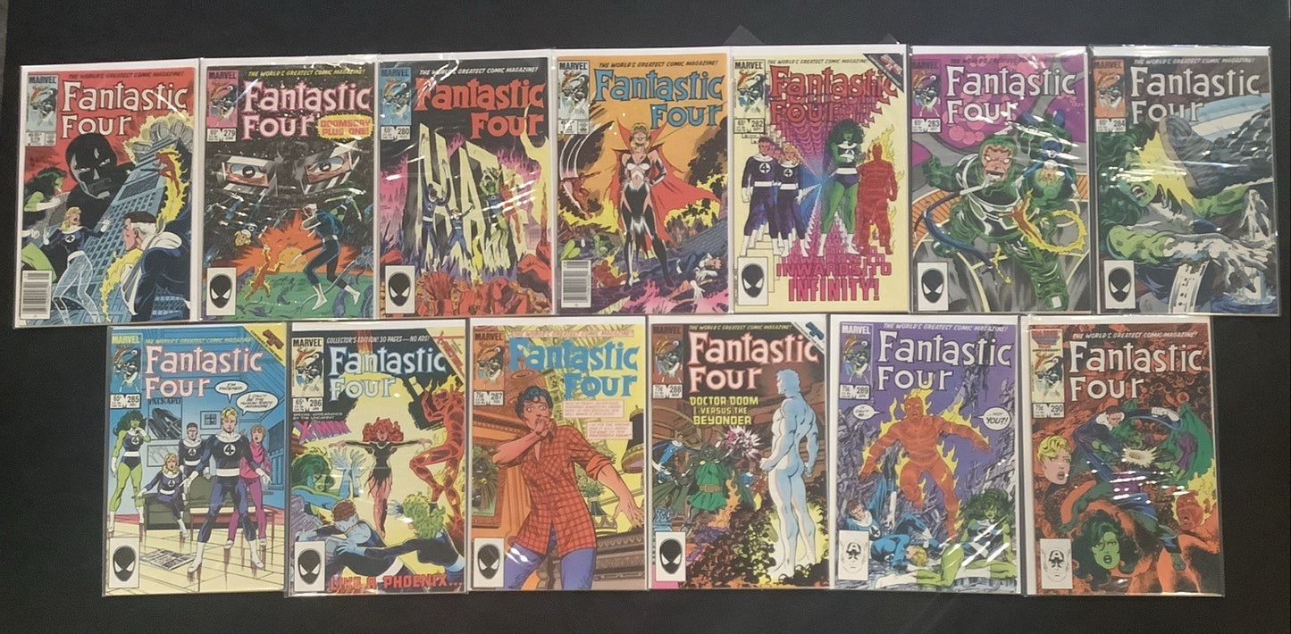 Fantastic Four #278-290 Comic Lot, Marvel, 1st Malice (Sue Storm) Origin Dr Doom