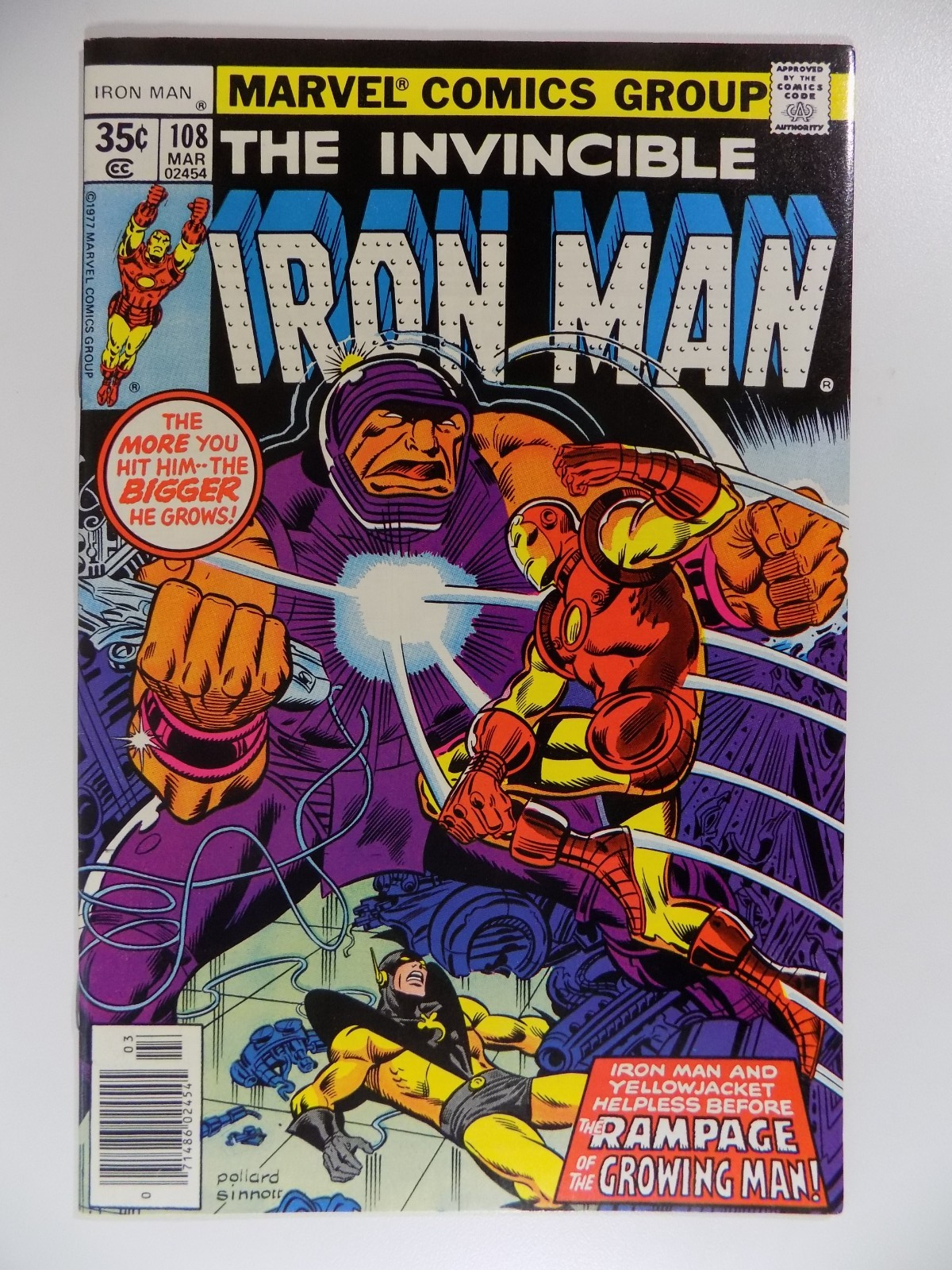 Iron Man #108 Marvel Comic March 1978 Near Mint-