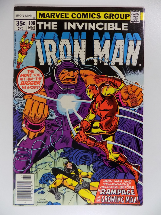 Iron Man #108 Marvel Comic March 1978 Near Mint-
