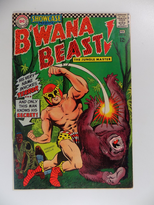 Showcase #66 B'wana Beast! DC Comic February 1967 Fine/Very Fine