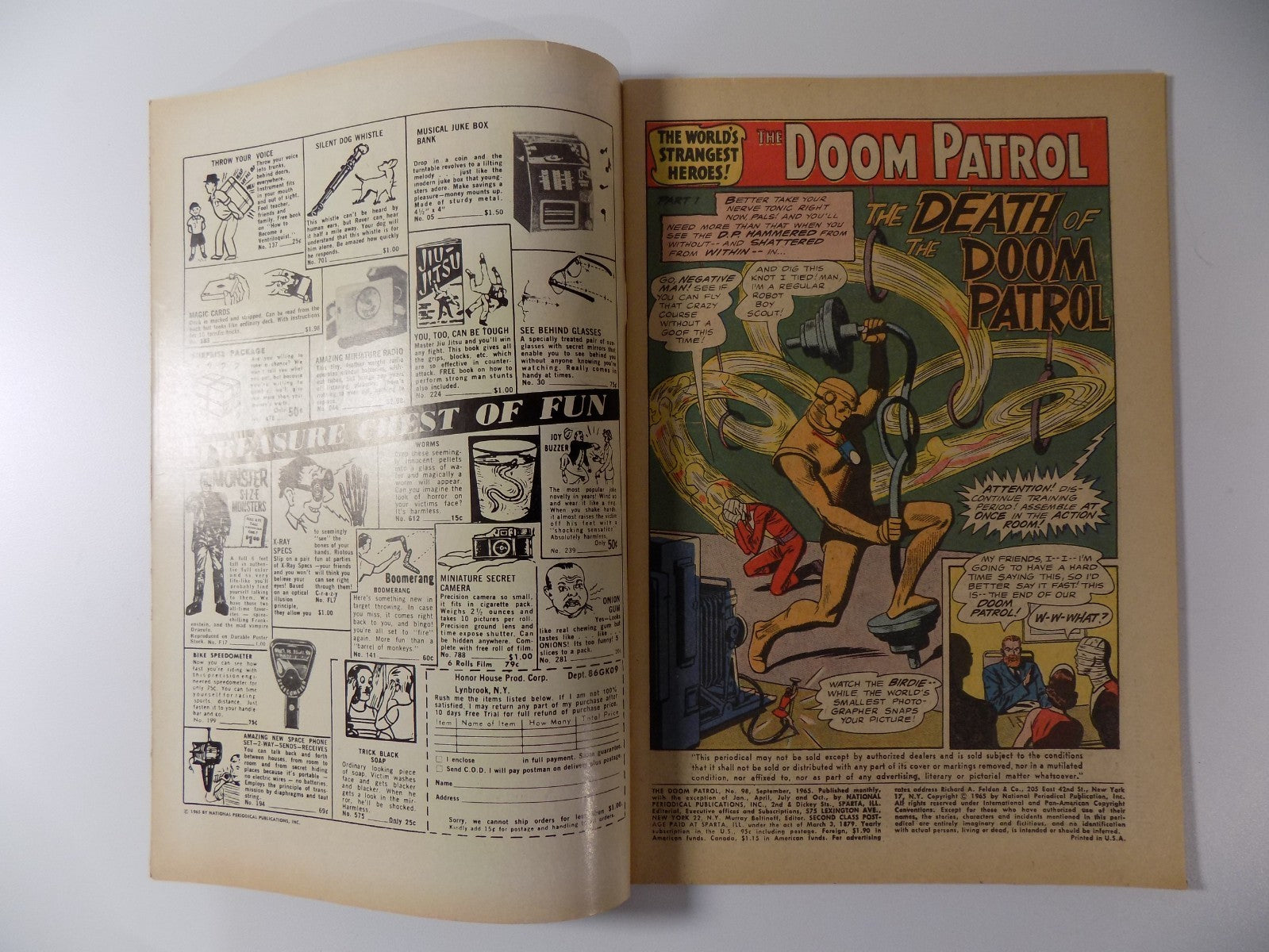 Doom Patrol #98 DC Comic September 1965 Fine/Very Fine