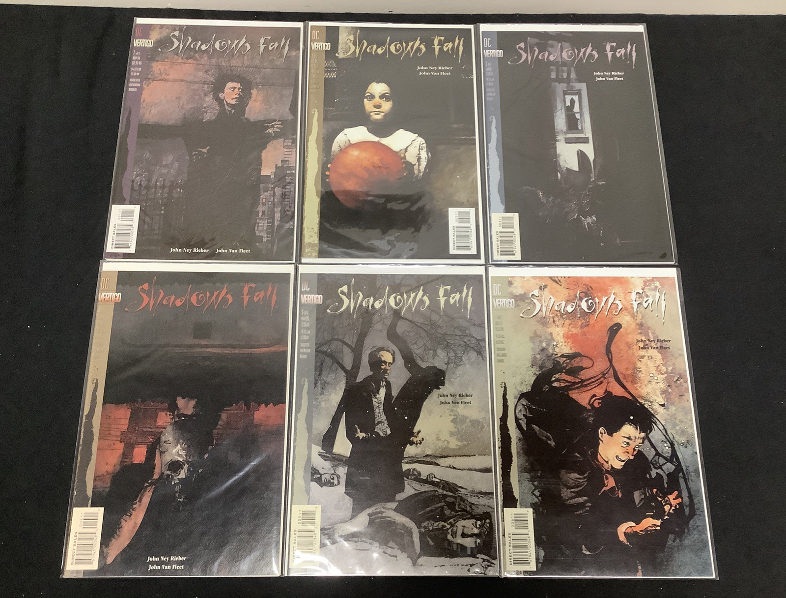 SHADOWS FALL Issues 1-6 ~ COMPLETE SERIES [DC/Vertigo 1994] John Ney Rieber