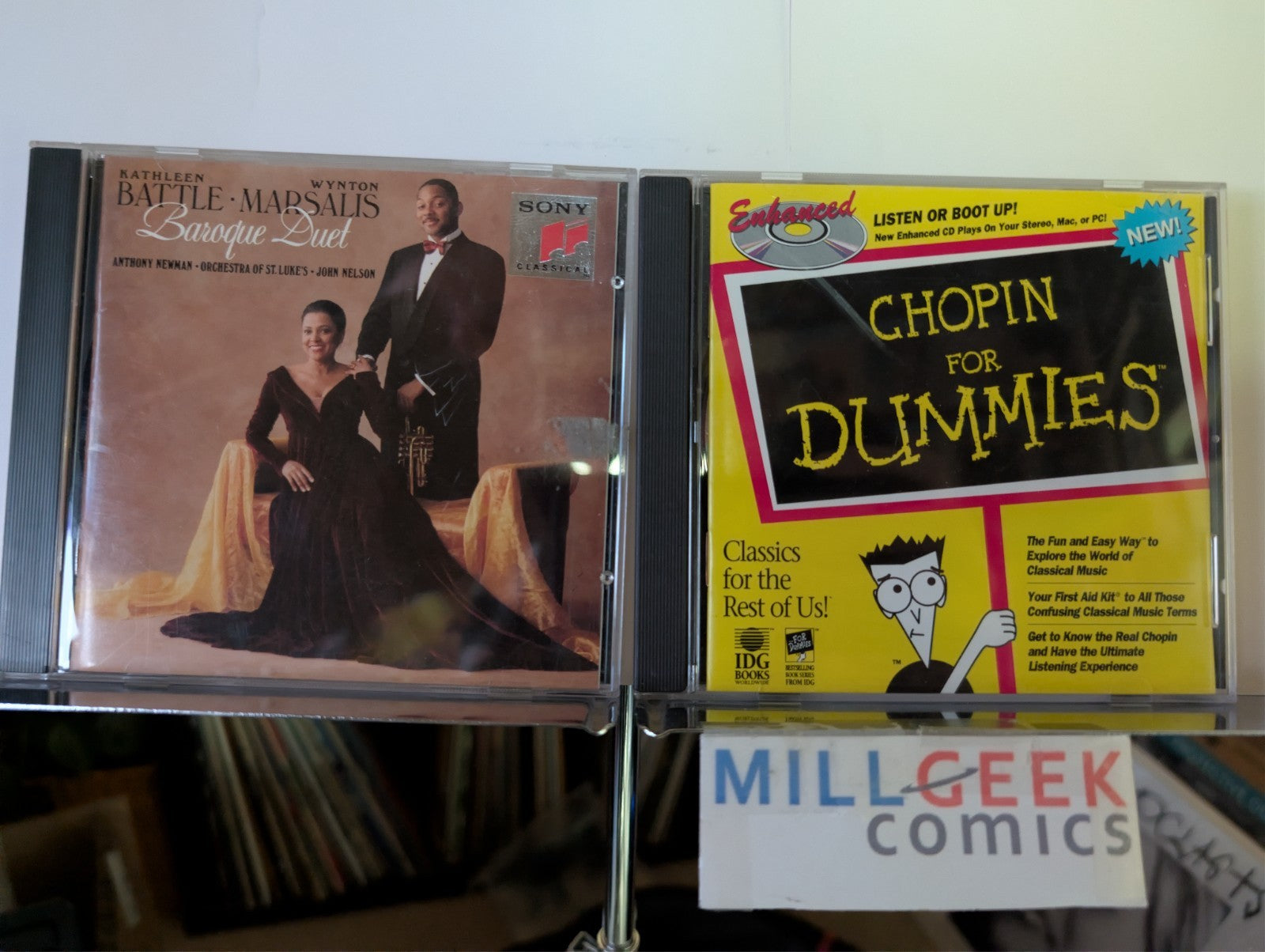 Classical Music 2 CD Lot (Baroque Duet Wynton Marsalis, Chopin For Dummies) -JD
