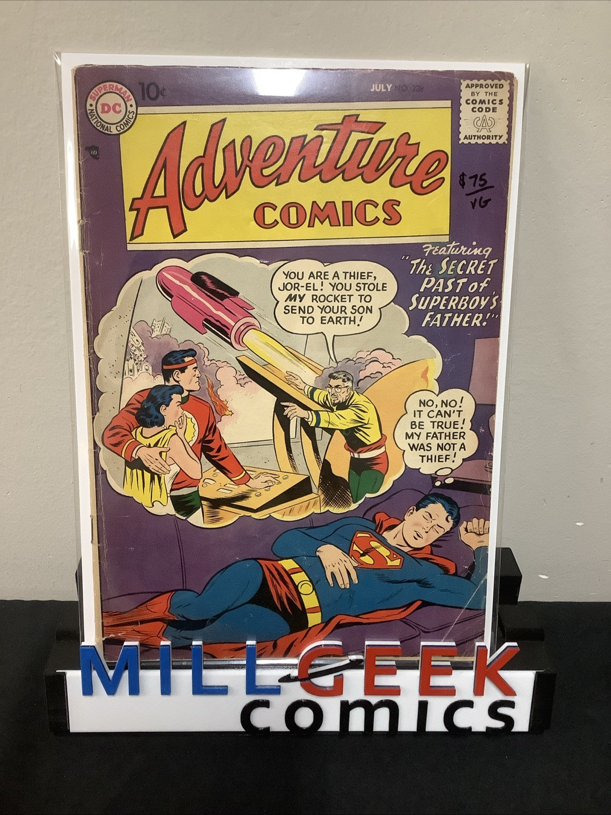 Adventure Comics #238 (DC Comics July 1957) VG (4.0) Curt Swan, Ramona Fradon