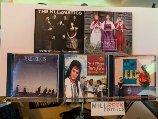 Folk World Music, 5 CDs (Klezmatics/Otava Yo/Madredeus/Transylvania/Khaled) -JD