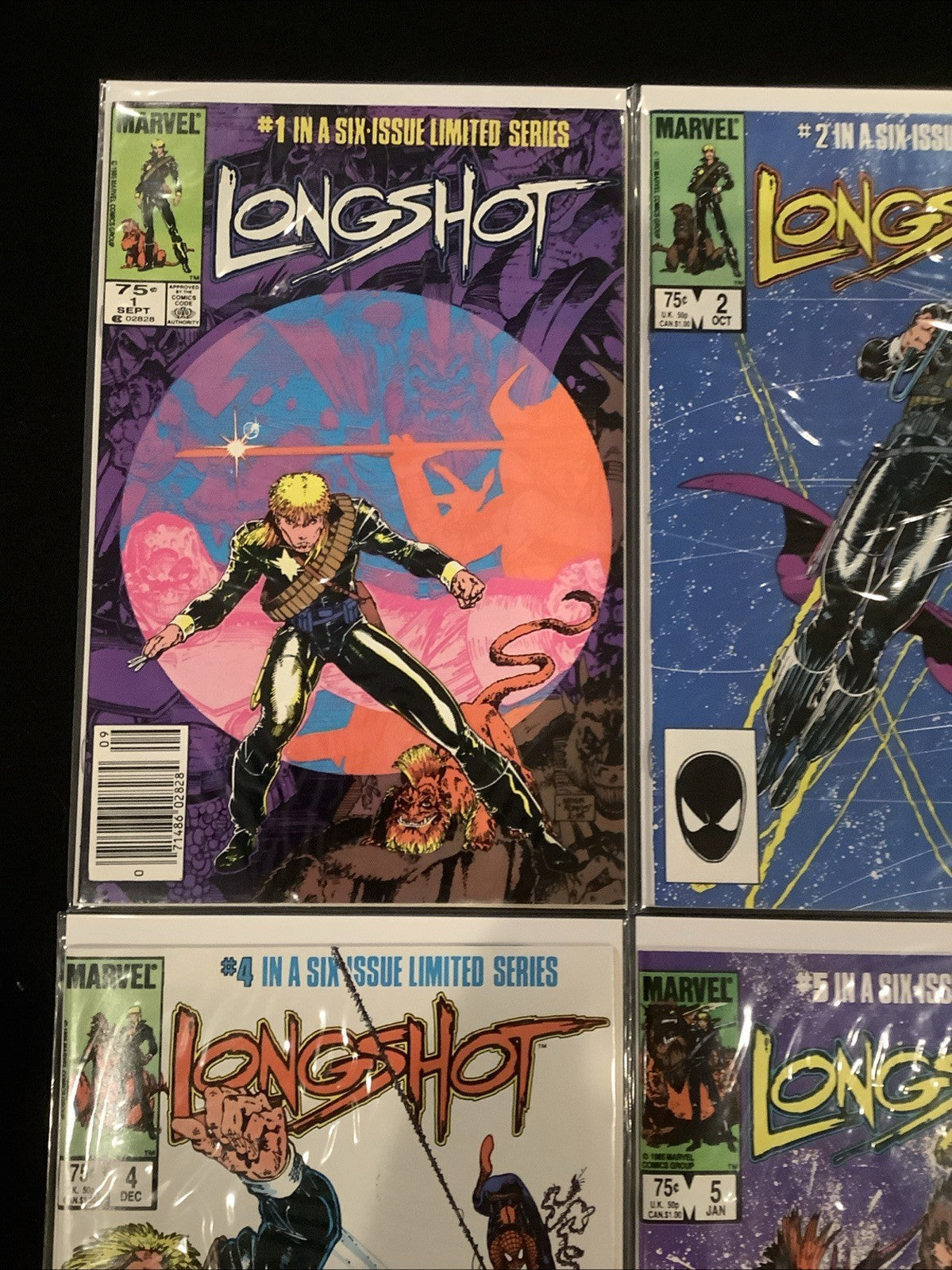 Longshot #1-6 Complete Comic Set, Marvel 1st App Longshot, Mojo, And Spiral