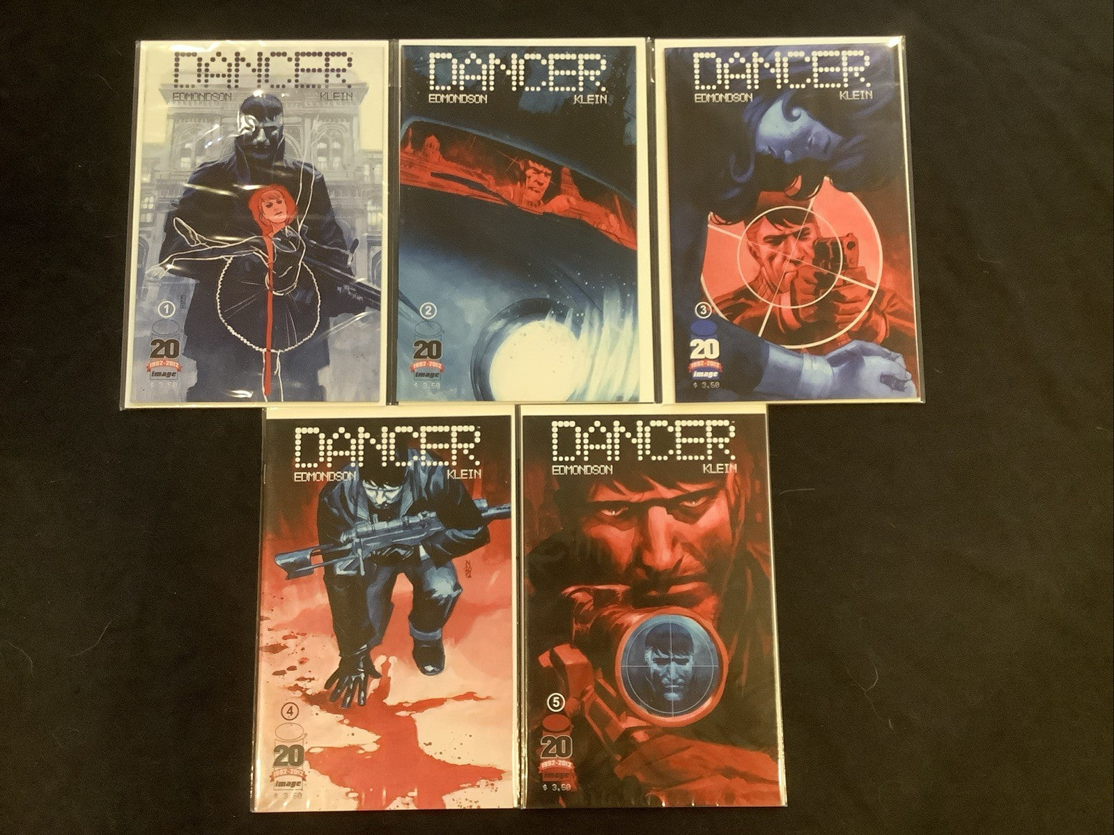 Dancer #1-5 Complete Comic Set, Image Comics, Nathan Edmondson, Nic Klein, 2012