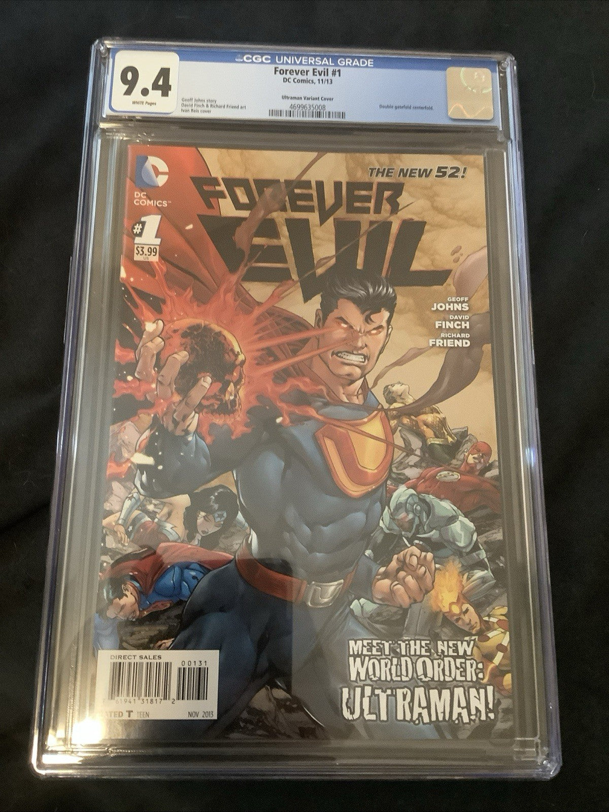 Forever Evil Variant Set, CGC Graded, Ivan Reis Superwoman/Owlman/Ultraman, 2013