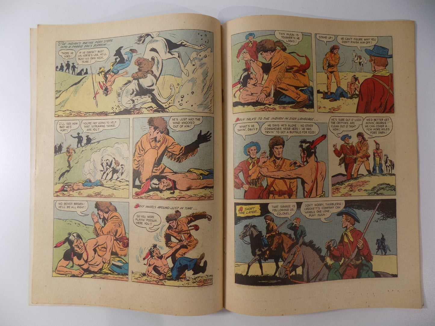 Davy Crockett Walt Disney's Four Color #639 Dell Comic 1955 Fine+