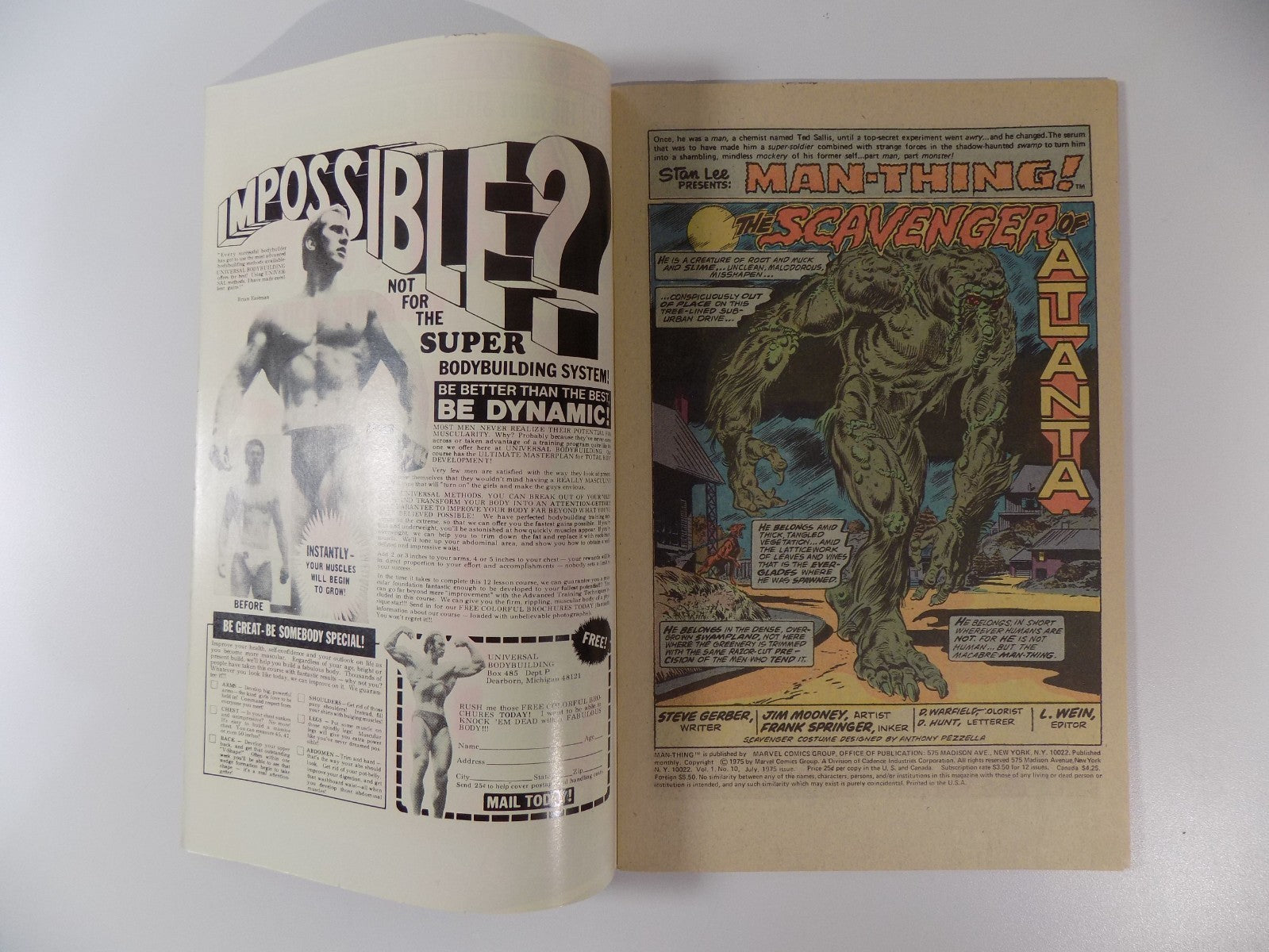 Man-Thing #19 Marvel Comic July 1975 Very Fine/Near Mint