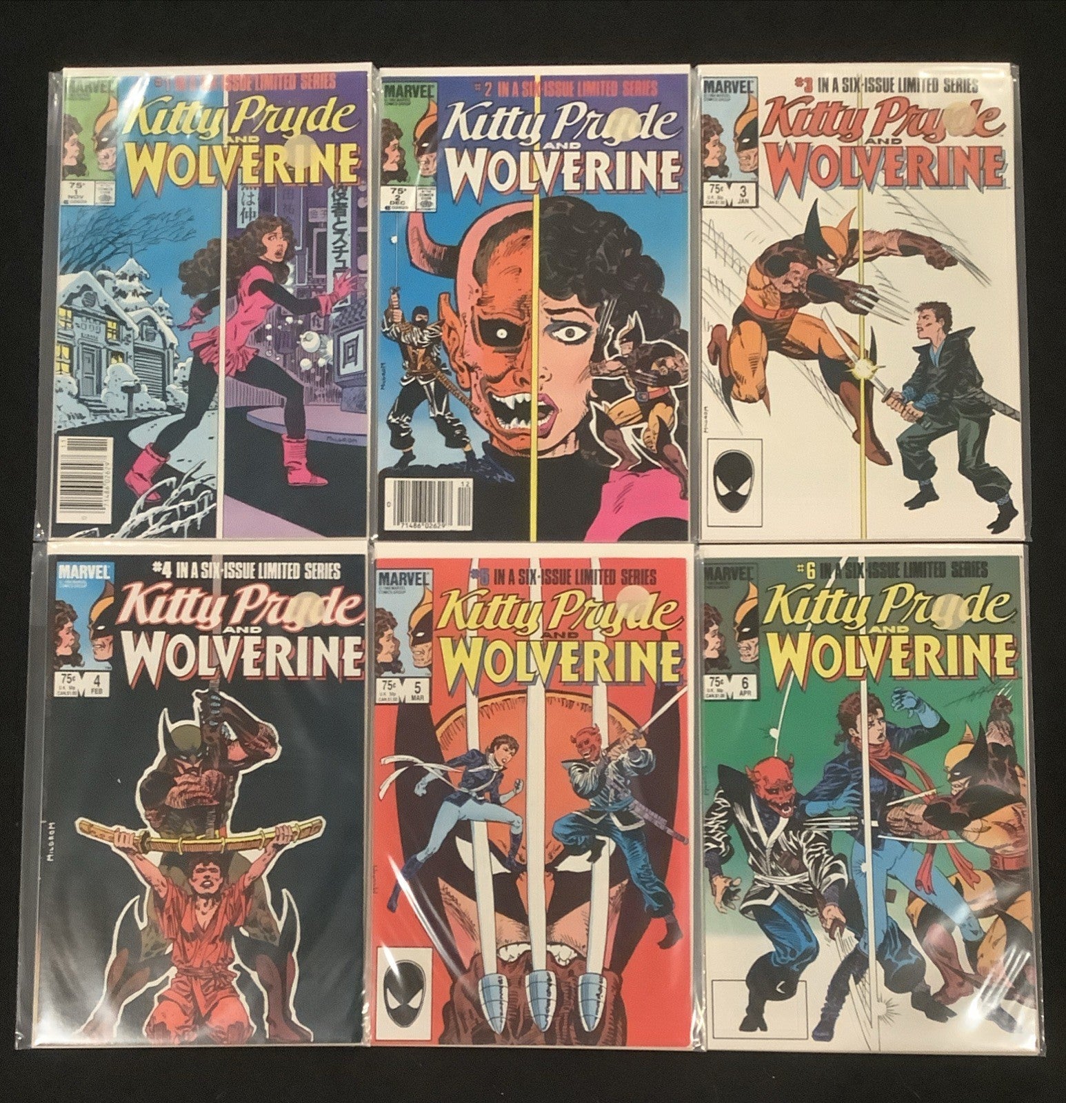 Kitty Pryde and Wolverine #1-6 Complete Comic Set, Marvel Comics, Claremont