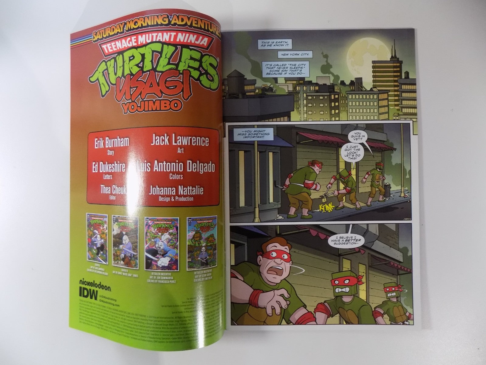 TMNT/Usagi Yojimbo Saturday Morning Adventures RI 1:50 Variant IDW Near Mint-
