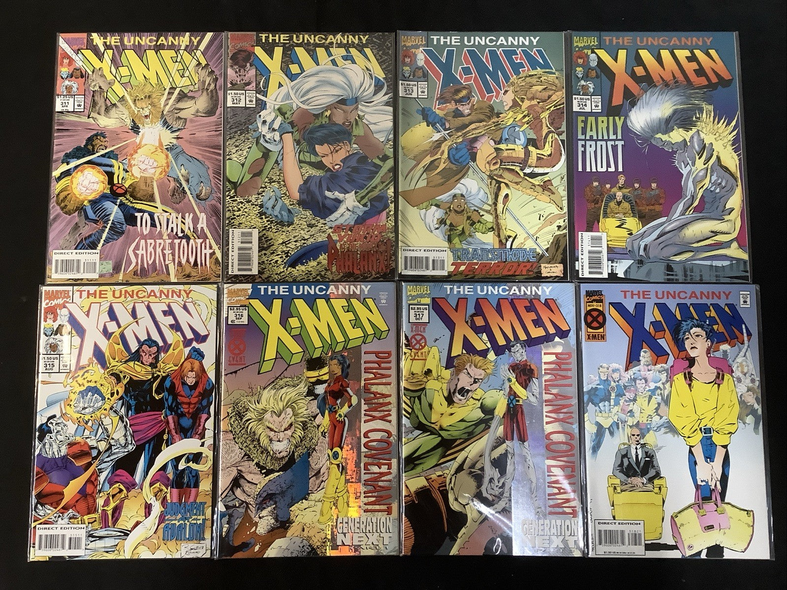 Uncanny X-Men #311-318 Comic Lot, Marvel Comics, 1st App Generation X (Team)